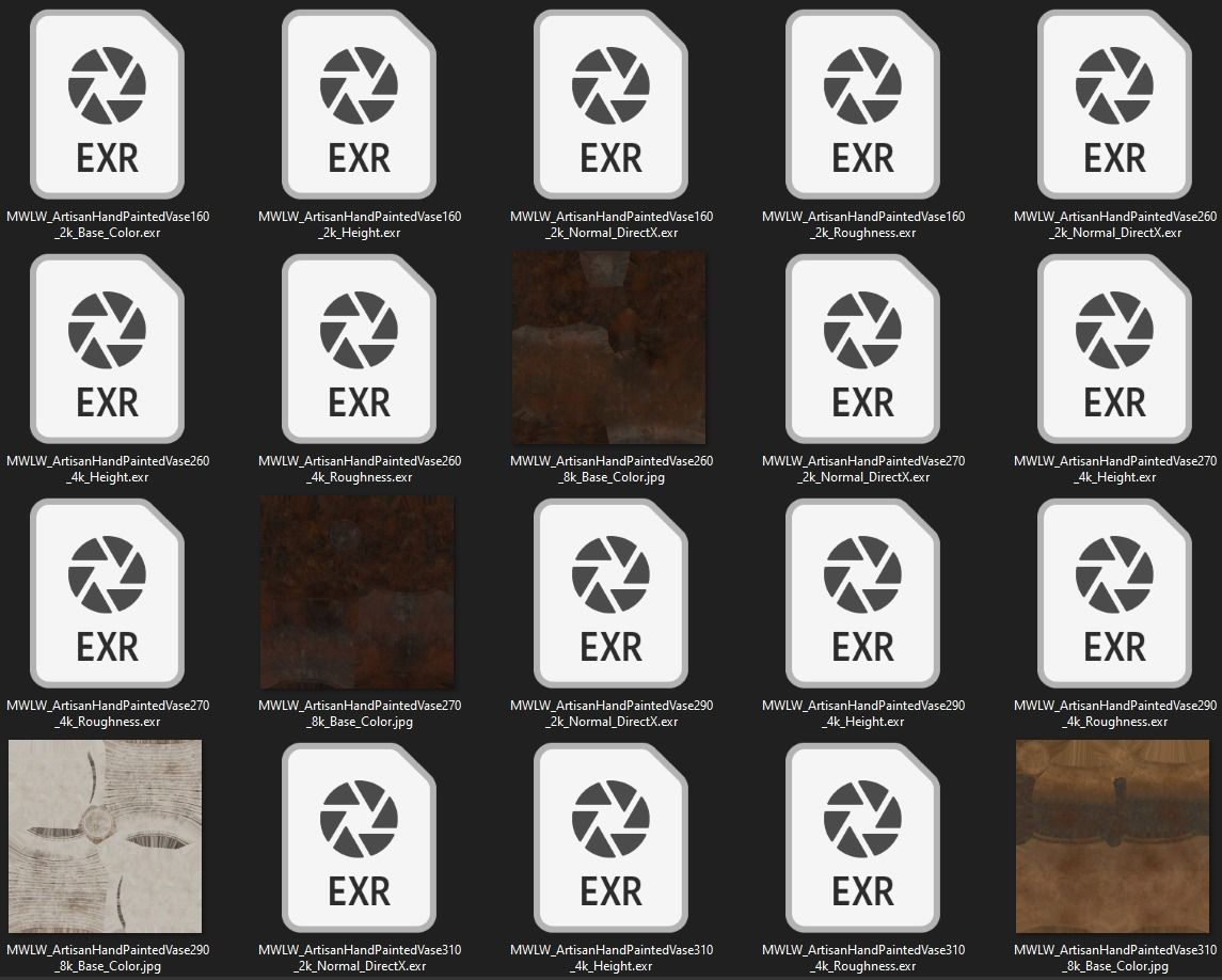 Artisan hand painted vases 01 3D model_6