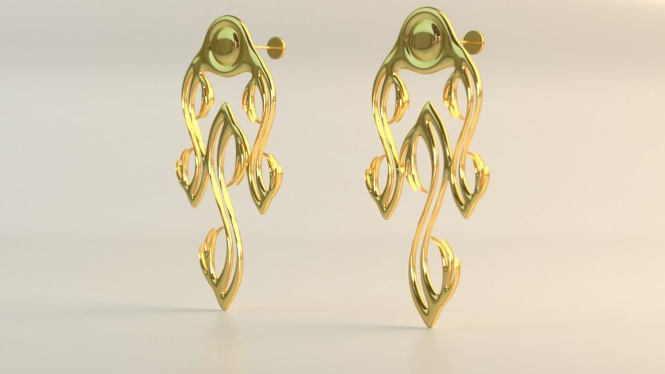 Ear Rings 3D model_4
