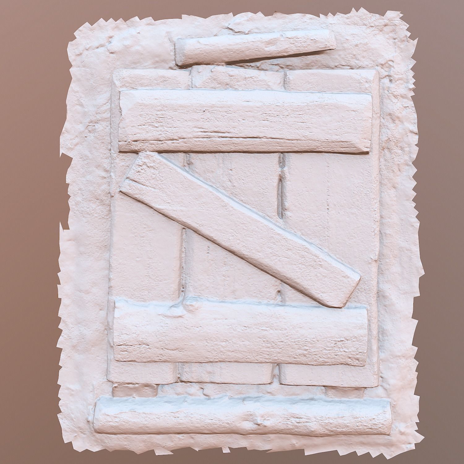 middle ages closed window Low-poly 3D model_9