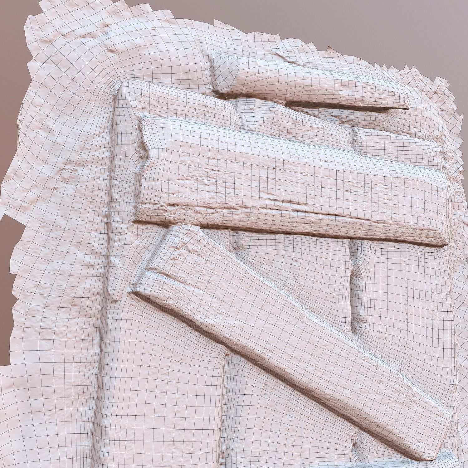 middle ages closed window Low-poly 3D model_10