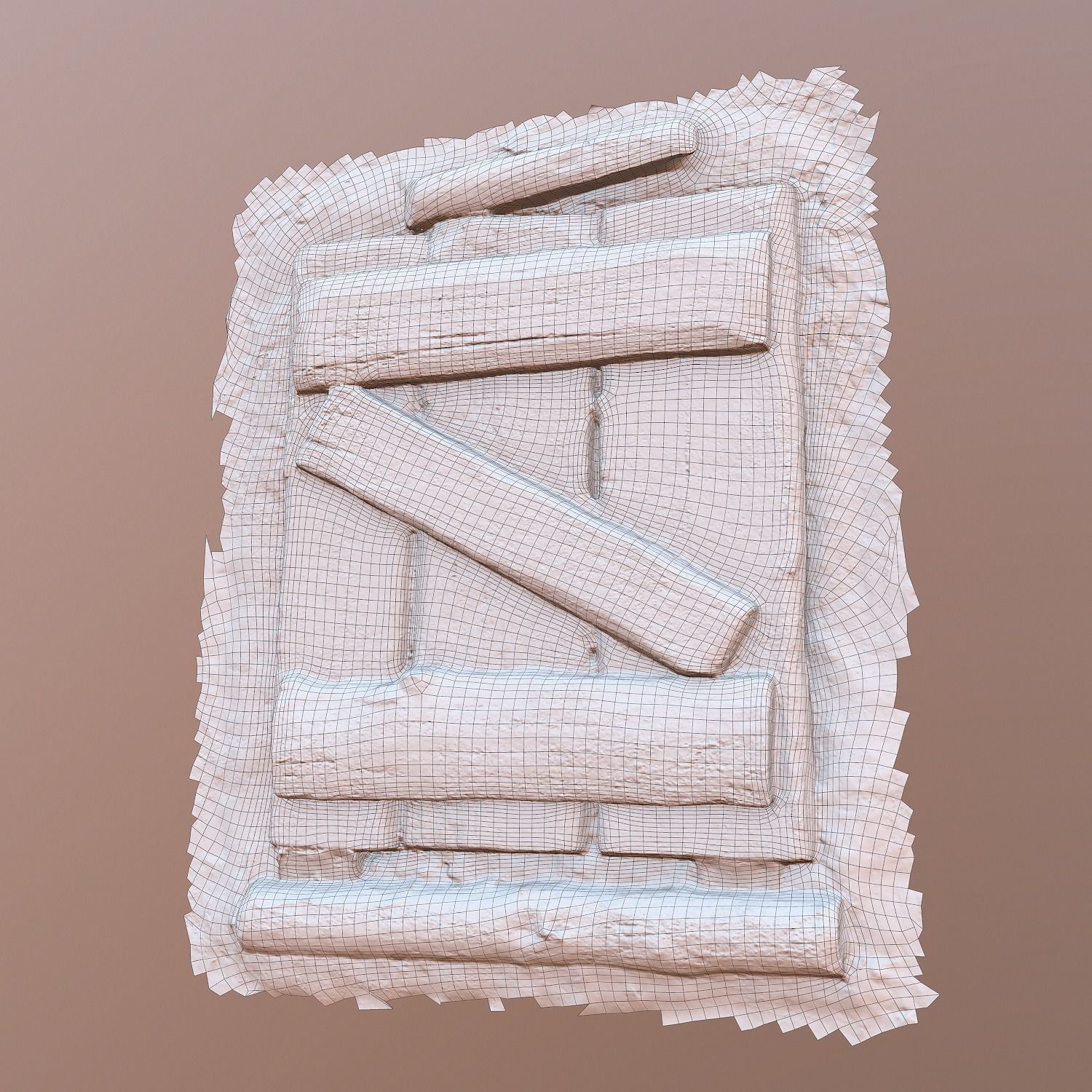 middle ages closed window Low-poly 3D model_12