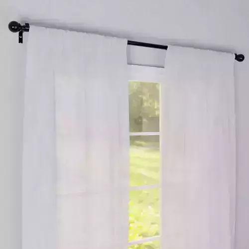 Semi-Sheer Rod Pocket Curtain - Blender Free 3D model