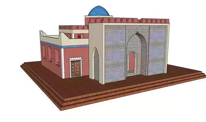 Persian Courthouse Low Poly Model
