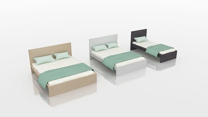 Ikea MALM bed collection Free 3D model