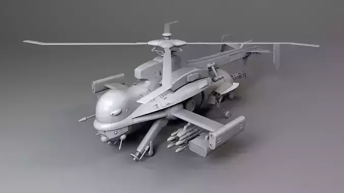 Jigabachi helicopter with guns