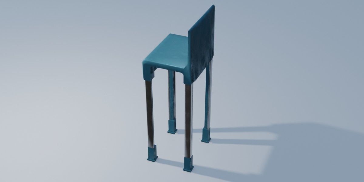 Sci-Fi Chair 3D Model Low-poly 3D model_9