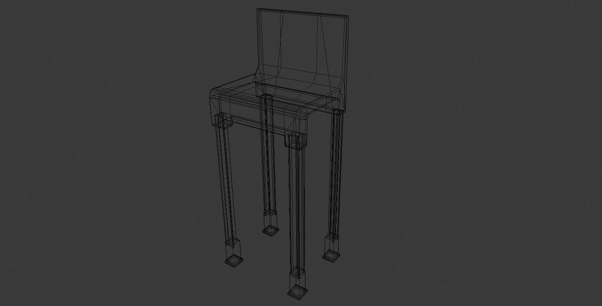 Sci-Fi Chair 3D Model Low-poly 3D model_2