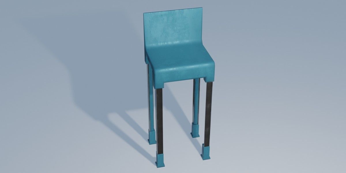 Sci-Fi Chair 3D Model Low-poly 3D model_10