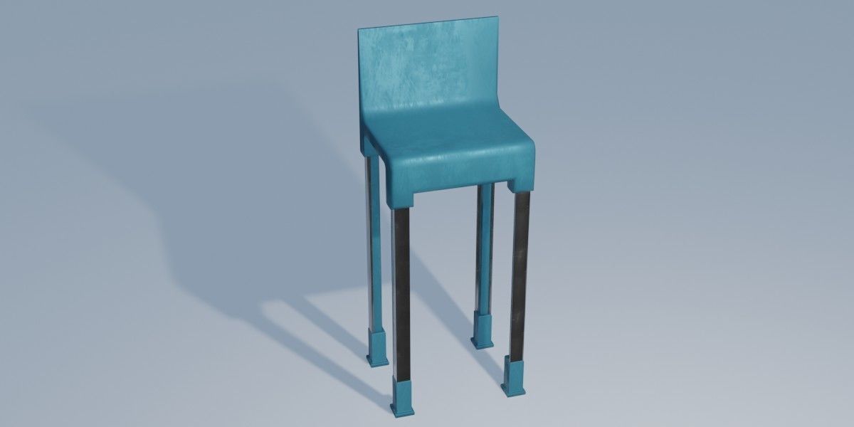 Sci-Fi Chair 3D Model Low-poly 3D model_1