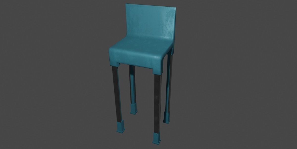 Sci-Fi Chair 3D Model Low-poly 3D model_14