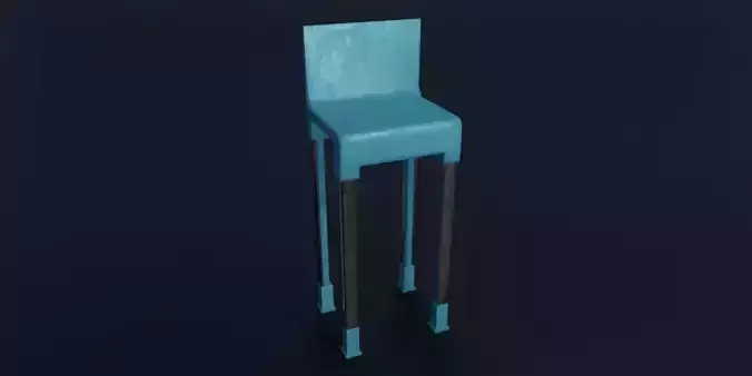 Sci-Fi Chair 3D Model Low-poly 3D model