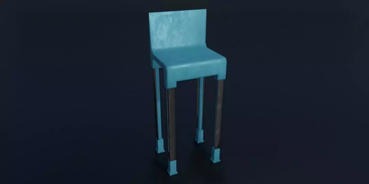Sci-Fi Chair 3D Model Low-poly 3D model_0