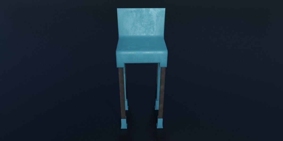 Sci-Fi Chair 3D Model Low-poly 3D model_11