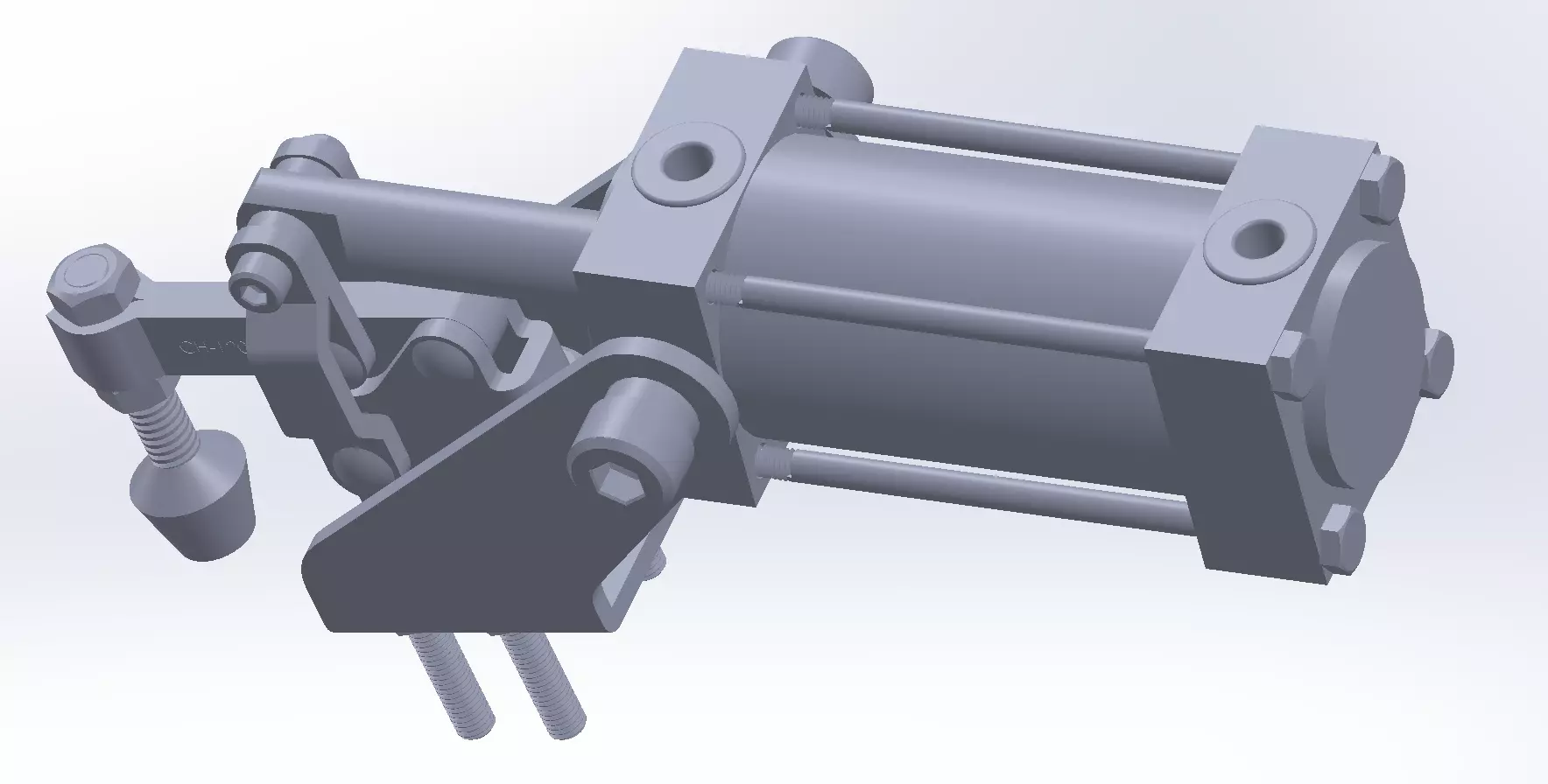 GPP-1202-U hydraulic cylinder Free 3D model