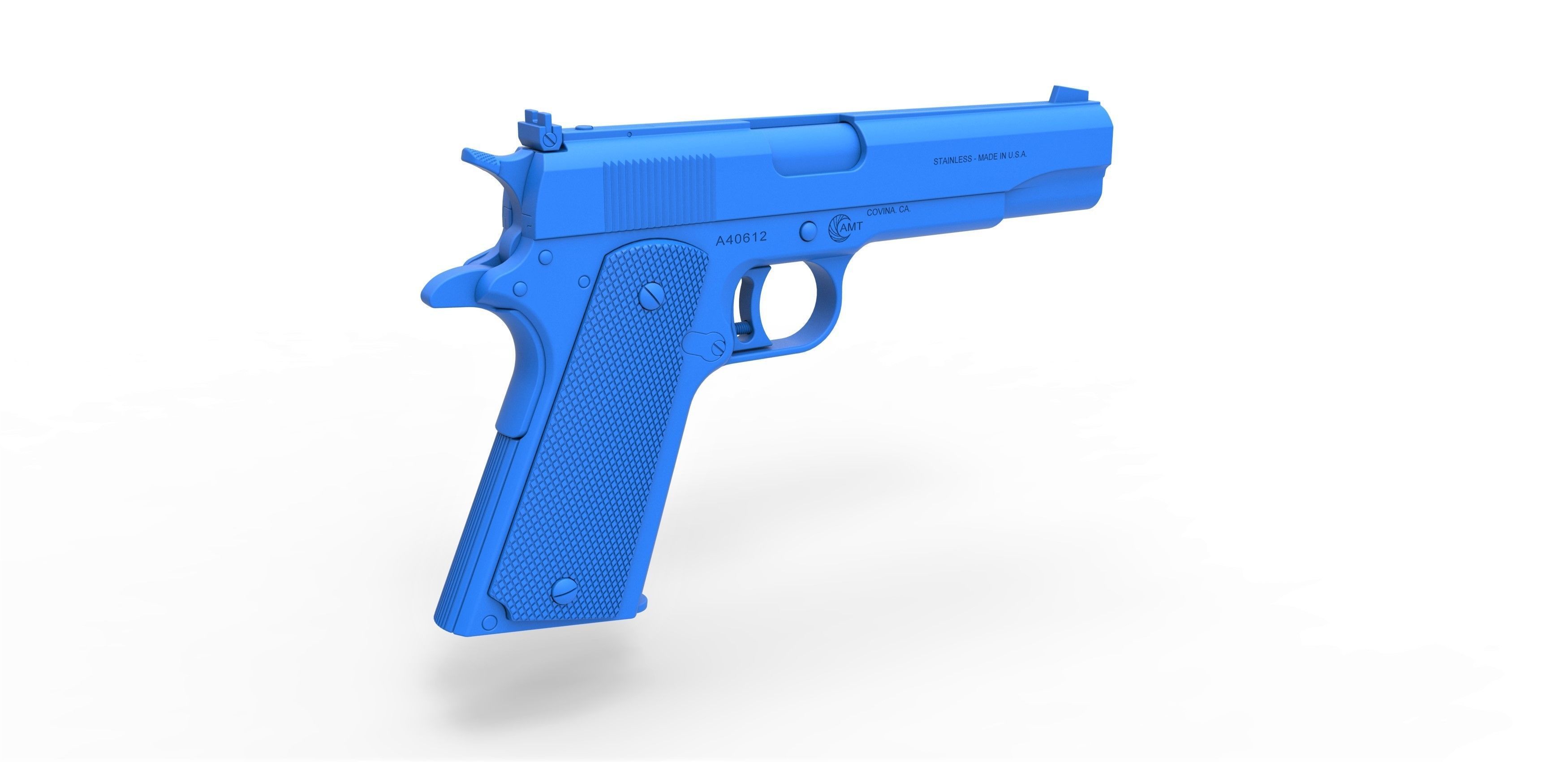Pistol AMT Hardballer 3D model_22