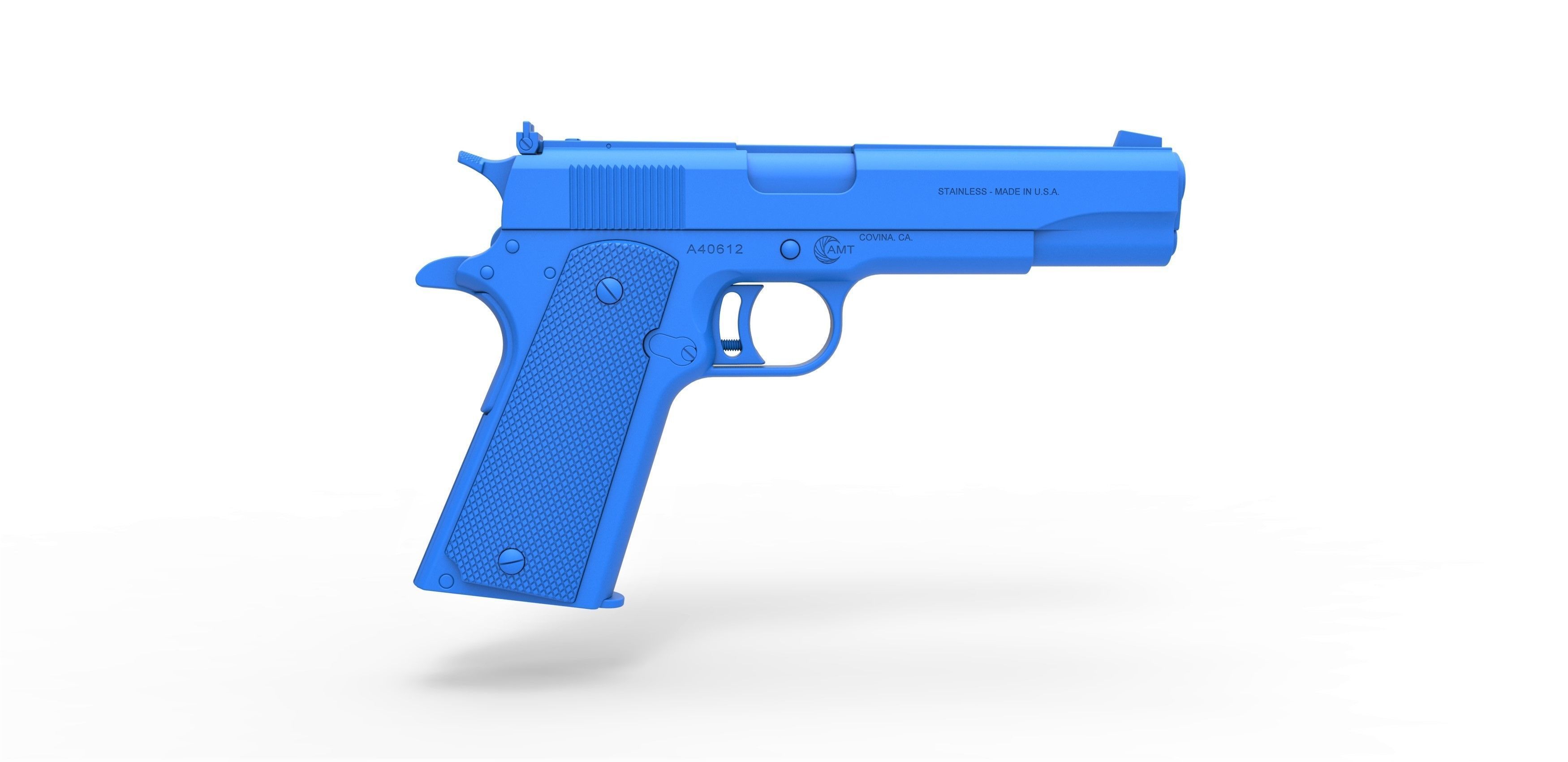 Pistol AMT Hardballer 3D model_23