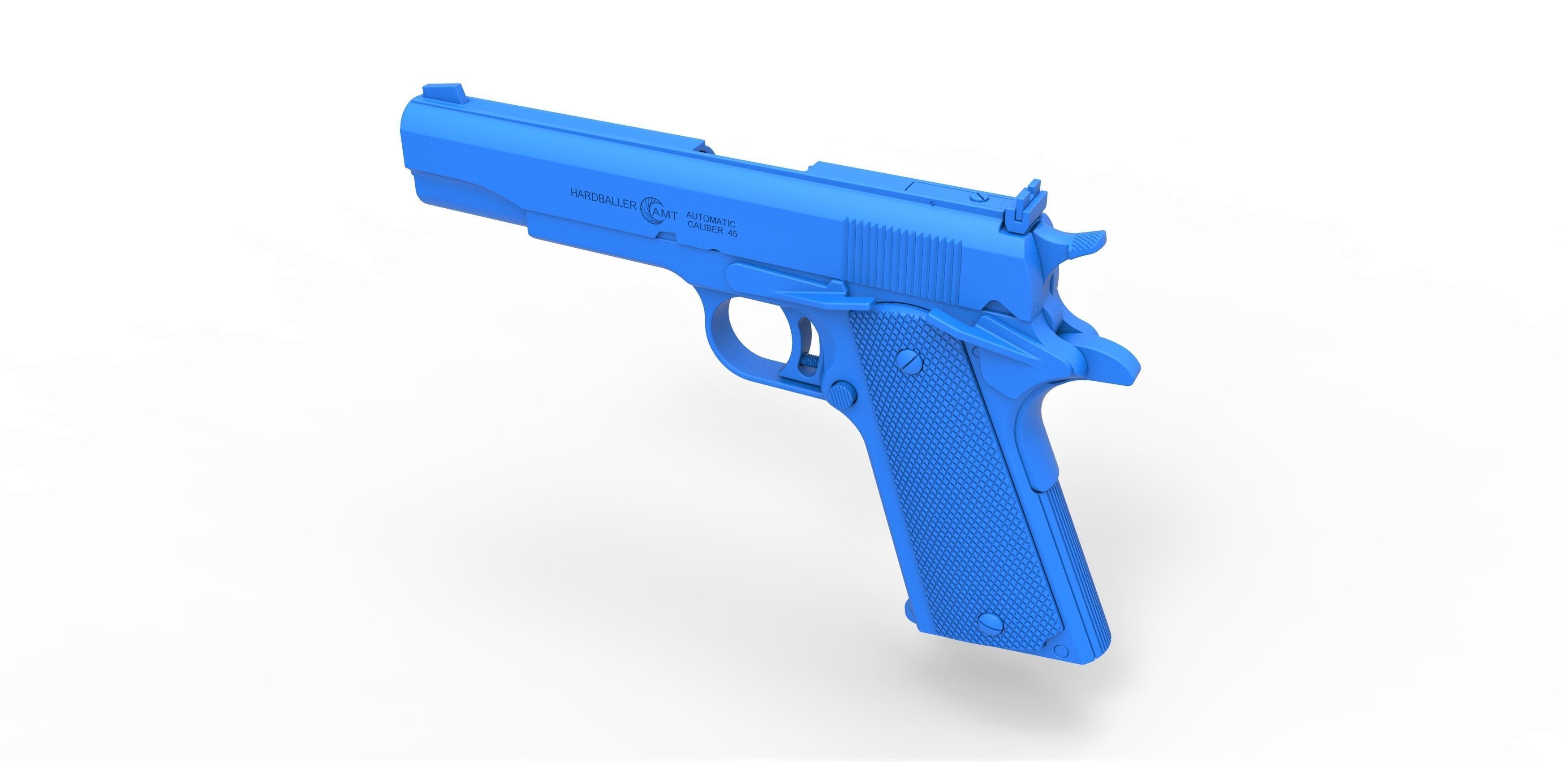 Pistol AMT Hardballer 3D model_20