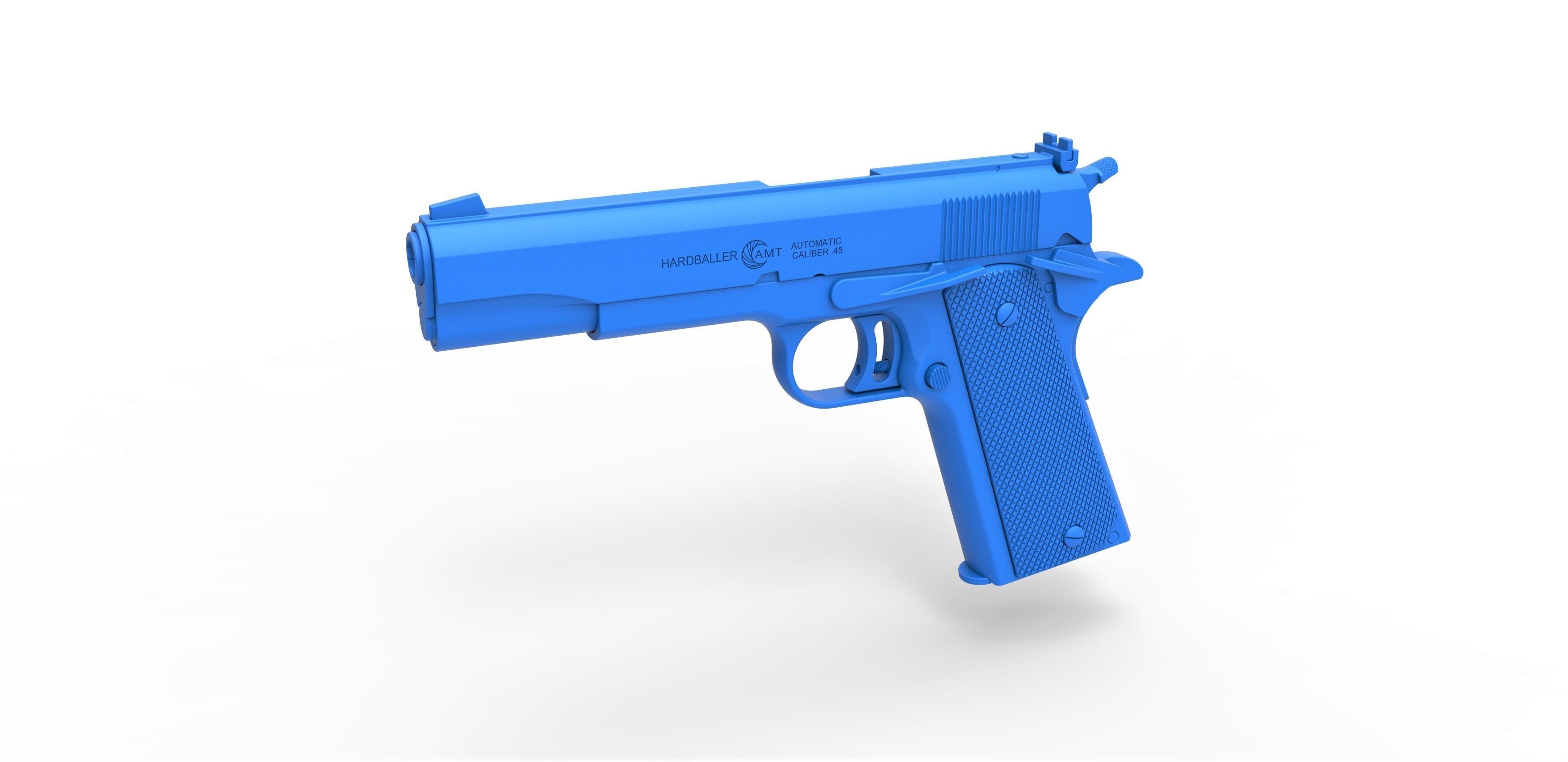 Pistol AMT Hardballer 3D model_14