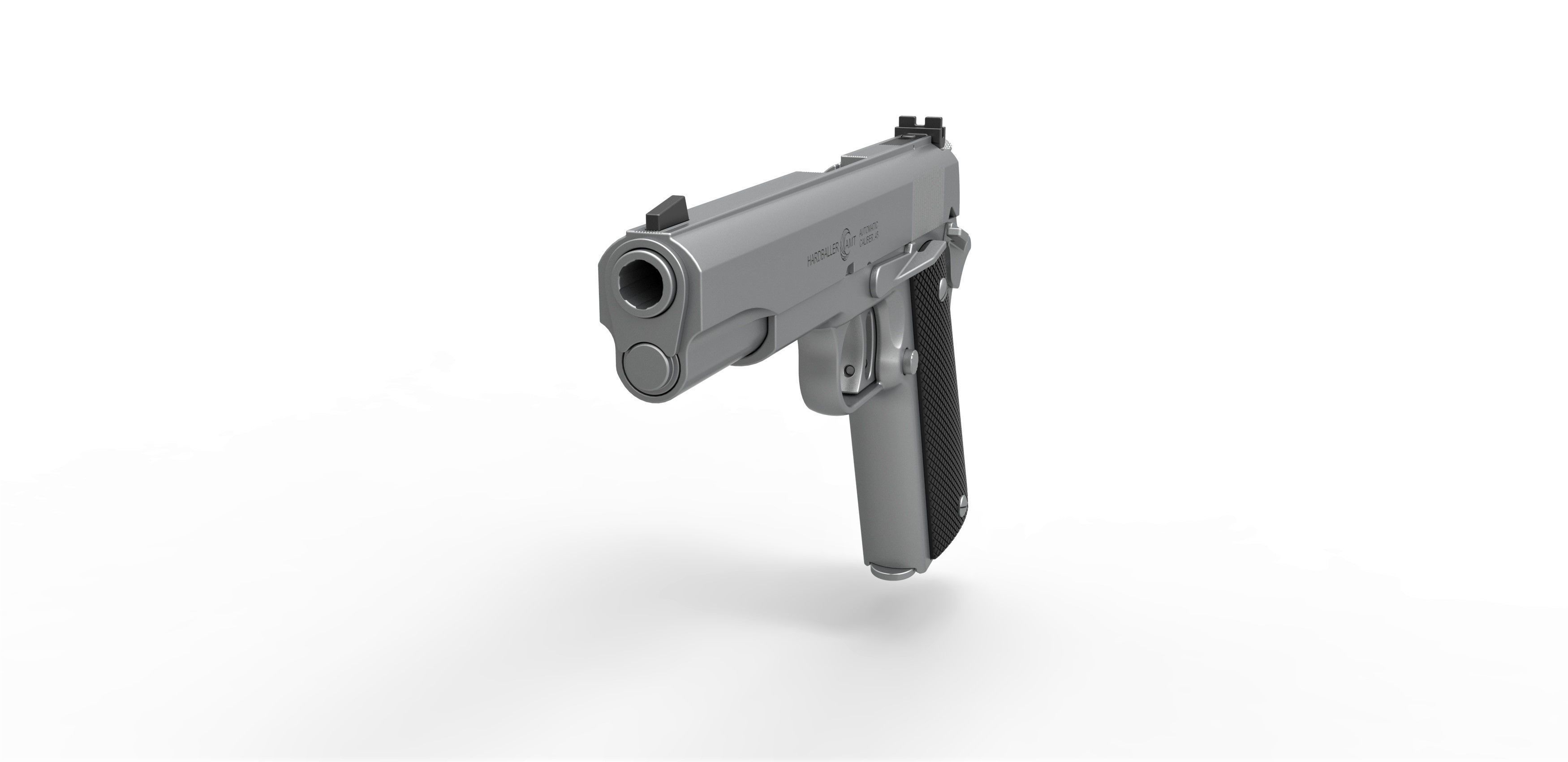 Pistol AMT Hardballer 3D model_2