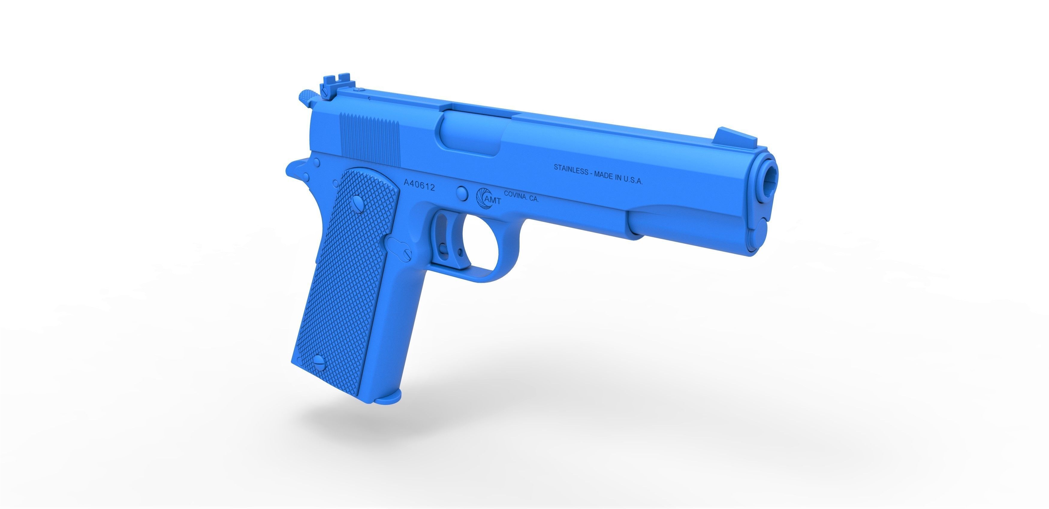 Pistol AMT Hardballer 3D model_24
