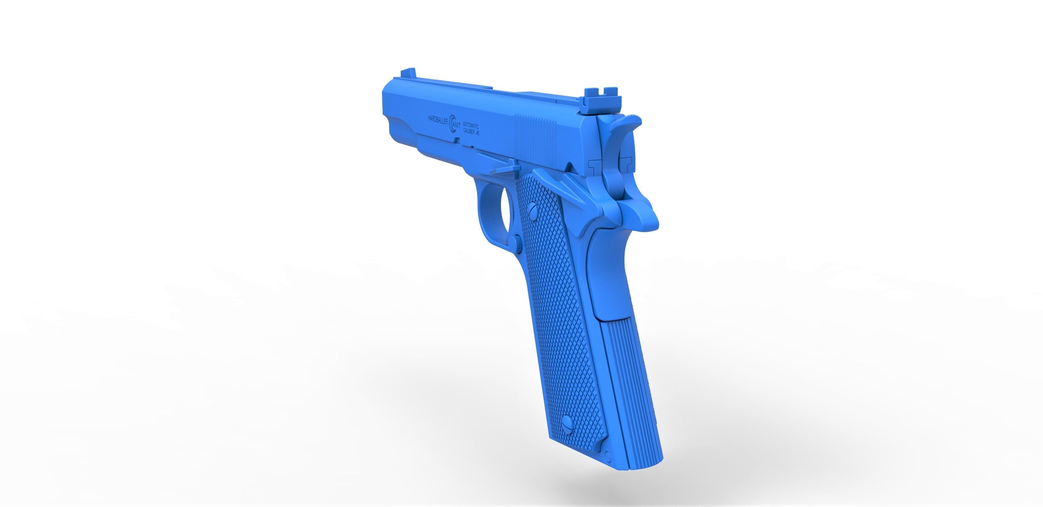 Pistol AMT Hardballer 3D model_21