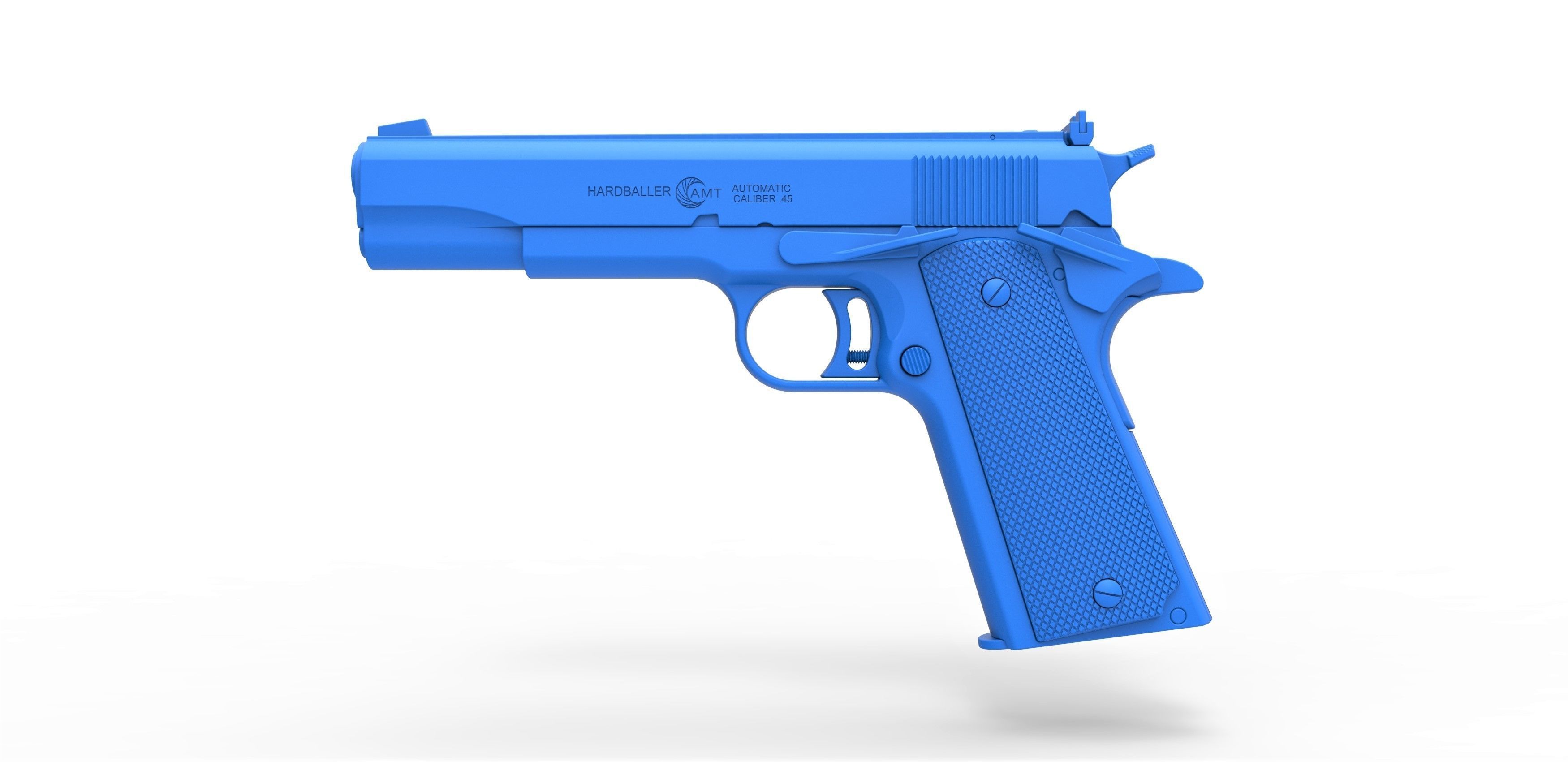 Pistol AMT Hardballer 3D model_17