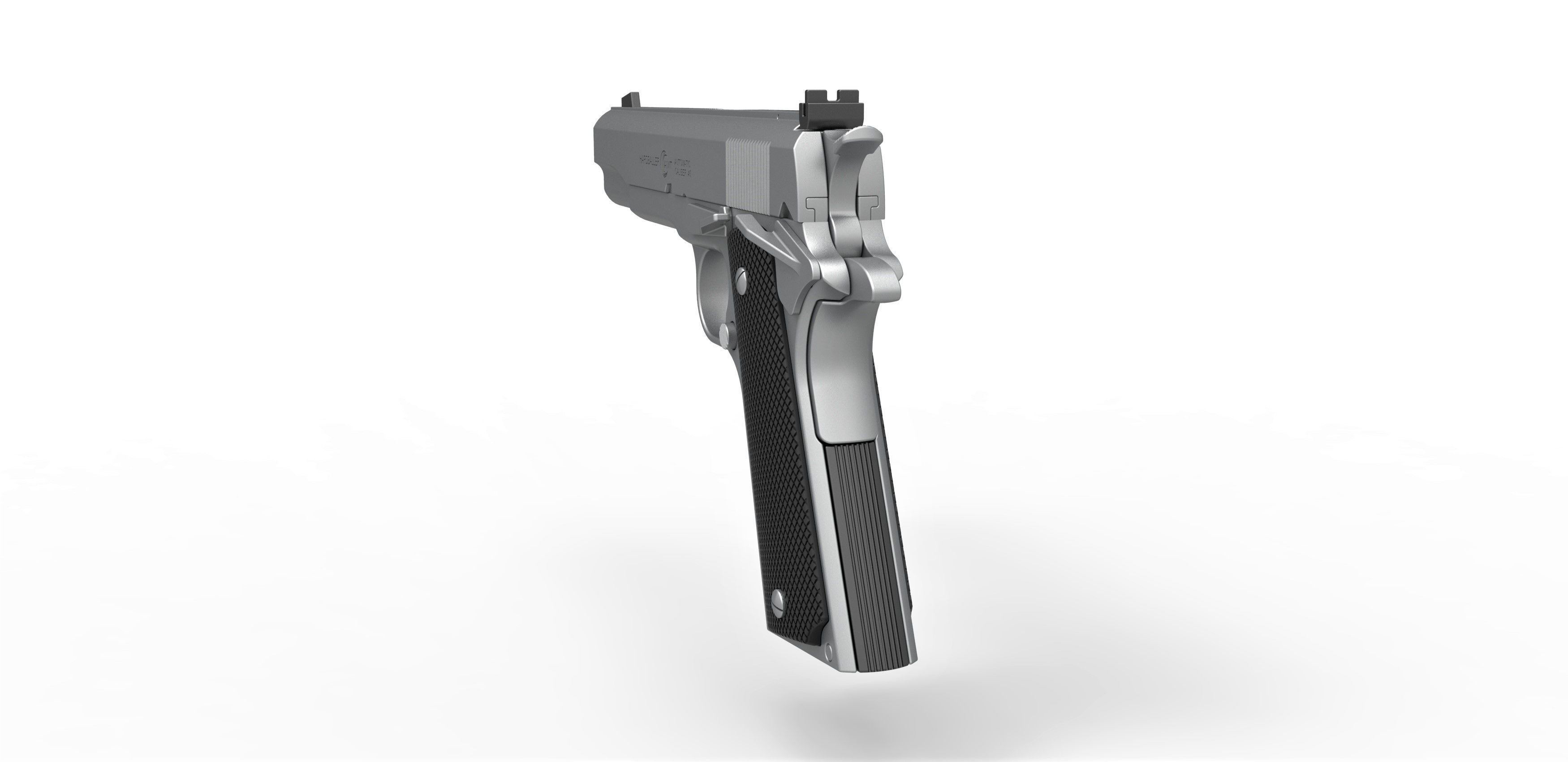 Pistol AMT Hardballer 3D model_9