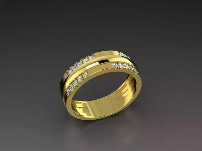 Diamond Jewelry Ring 3D print model