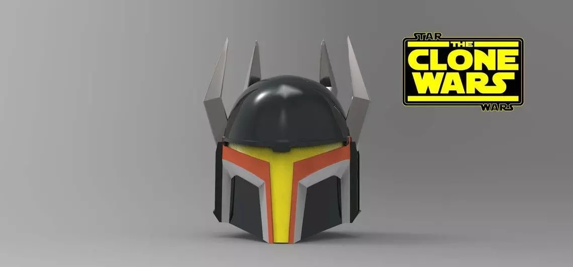 Gar Saxon Clone Wars helmet STL file for 3d print 3D model_0