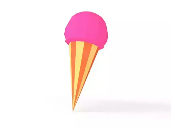 Low Poly Ice Cream Cone