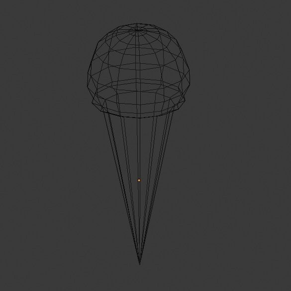 Low Poly Ice Cream Cone Low-poly 3D model_4