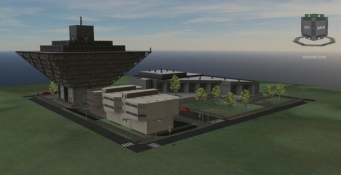 City block Bratislava - LOW POLY Low-poly 3D model