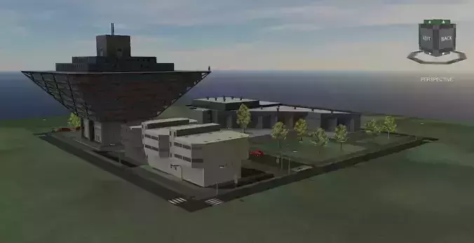 City block Bratislava - LOW POLY Low-poly 3D model