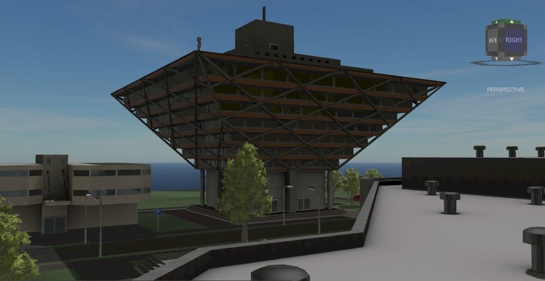 City block Bratislava - LOW POLY Low-poly 3D model_2