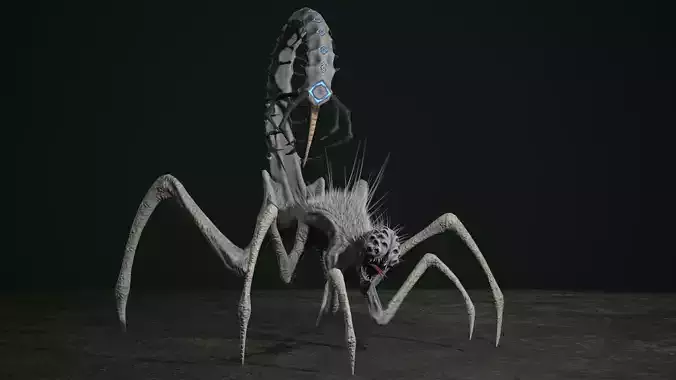Alien Scorpion Low-poly 3D model