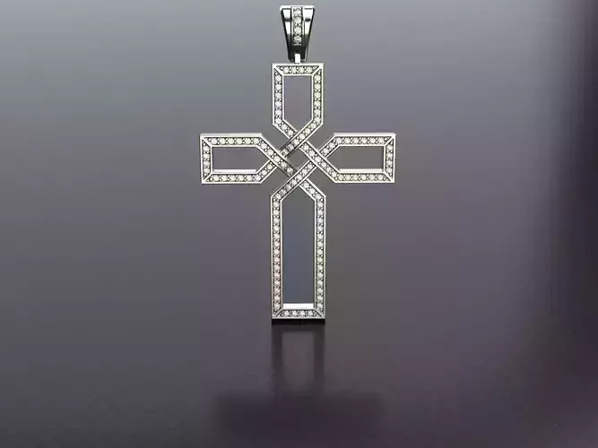 The cross pendant ready for 3D print