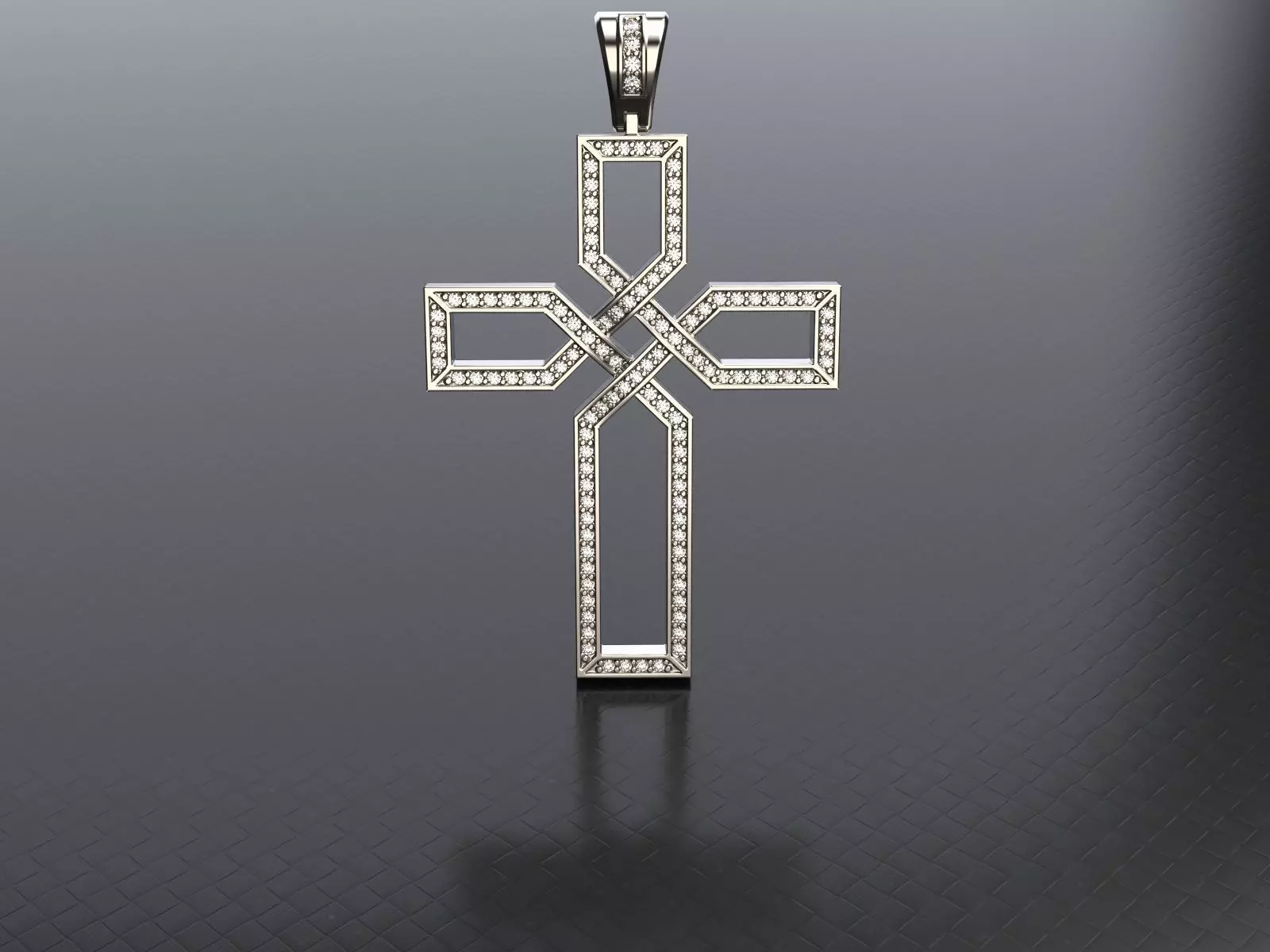 The cross pendant ready for 3D print 3D print model