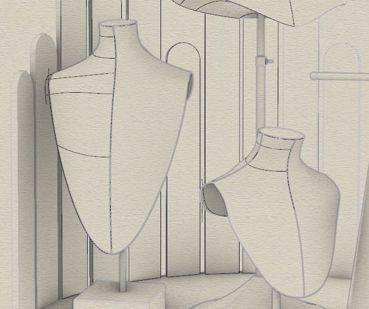 Jewelry Bust Model 3D model_7