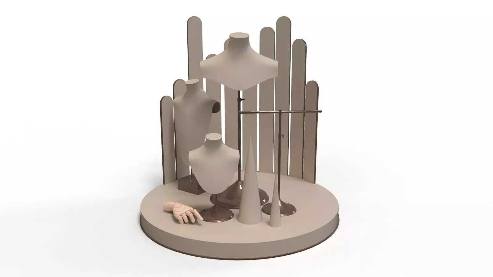 Jewelry Bust Model 3D model_0