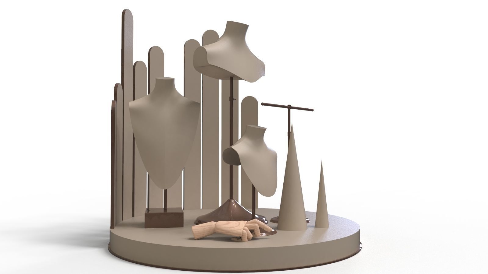 Jewelry Bust Model 3D model_1