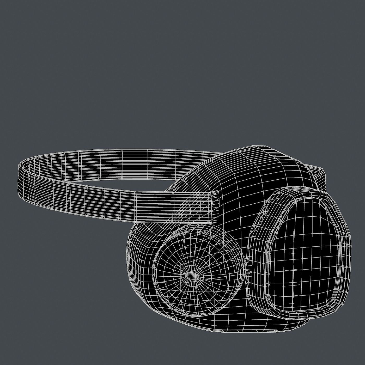 Gas mask helmet 3d model scifi Low-poly Low-poly 3D model Low-poly 3D model_7