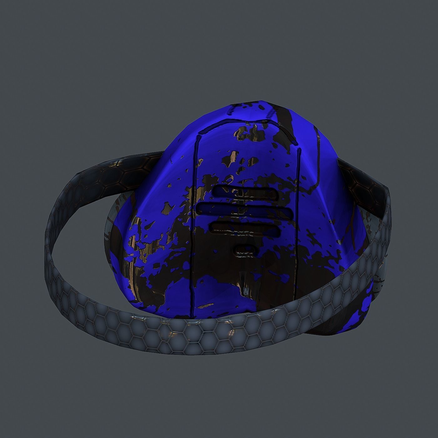 Gas mask helmet 3d model scifi Low-poly Low-poly 3D model Low-poly 3D model_4