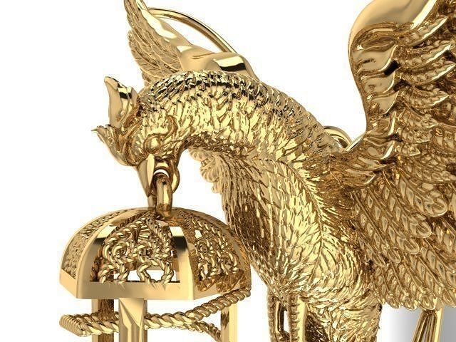 Phoenix pendant 3D print model