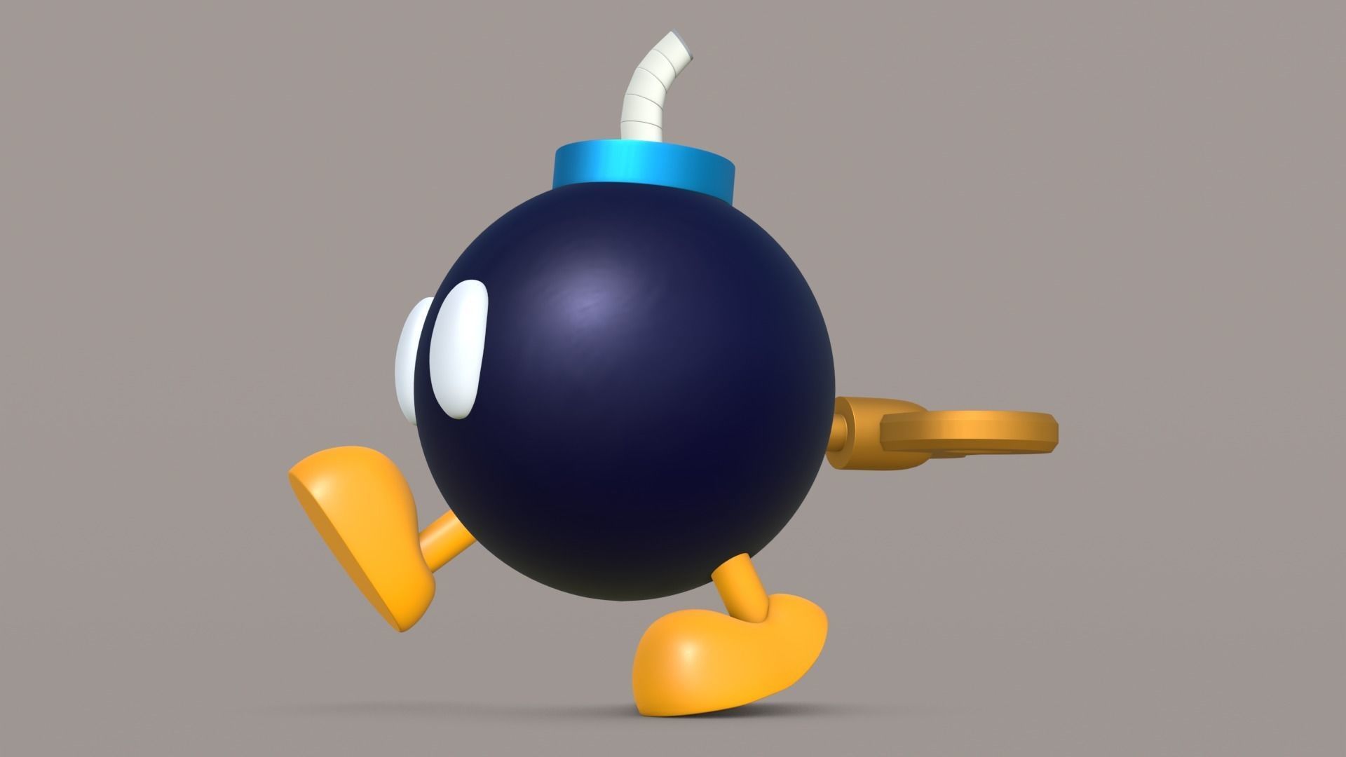 Bob-Omb bomb Low-poly 3D model_5