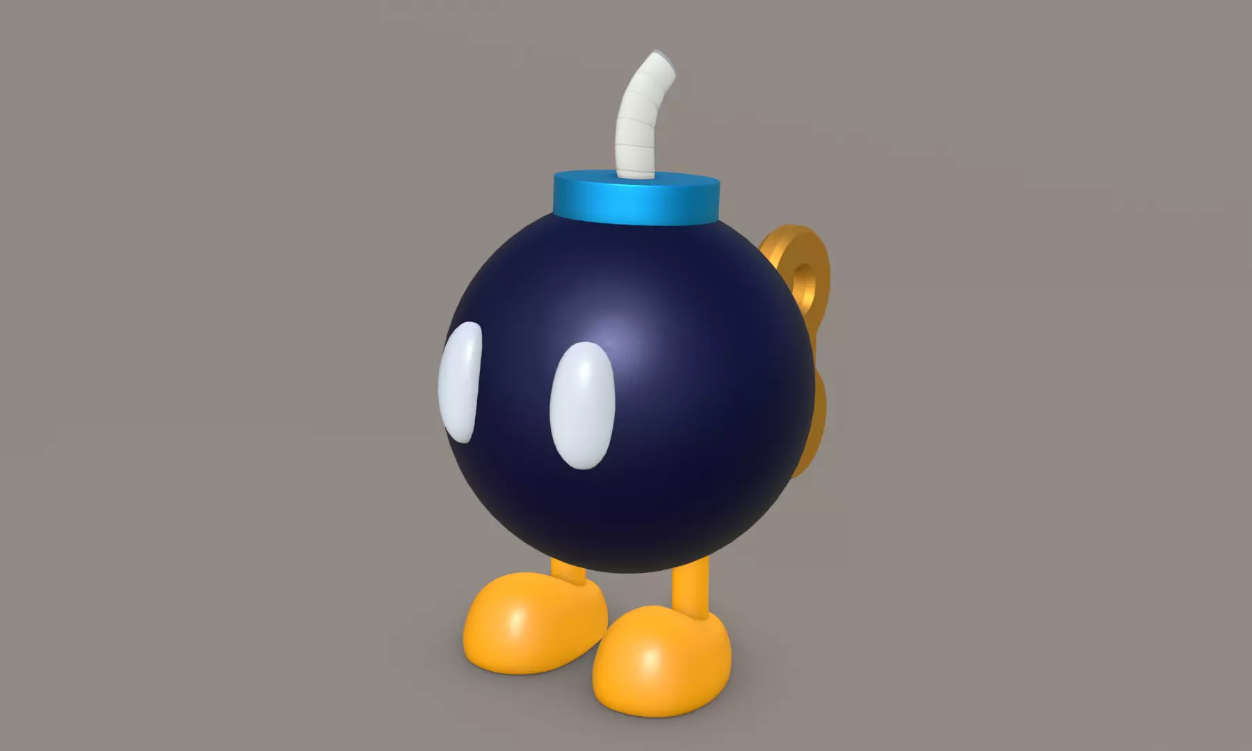 Bob-Omb bomb Low-poly 3D model_0