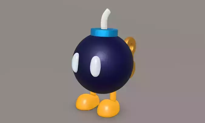 Bob-Omb bomb Low-poly 3D model