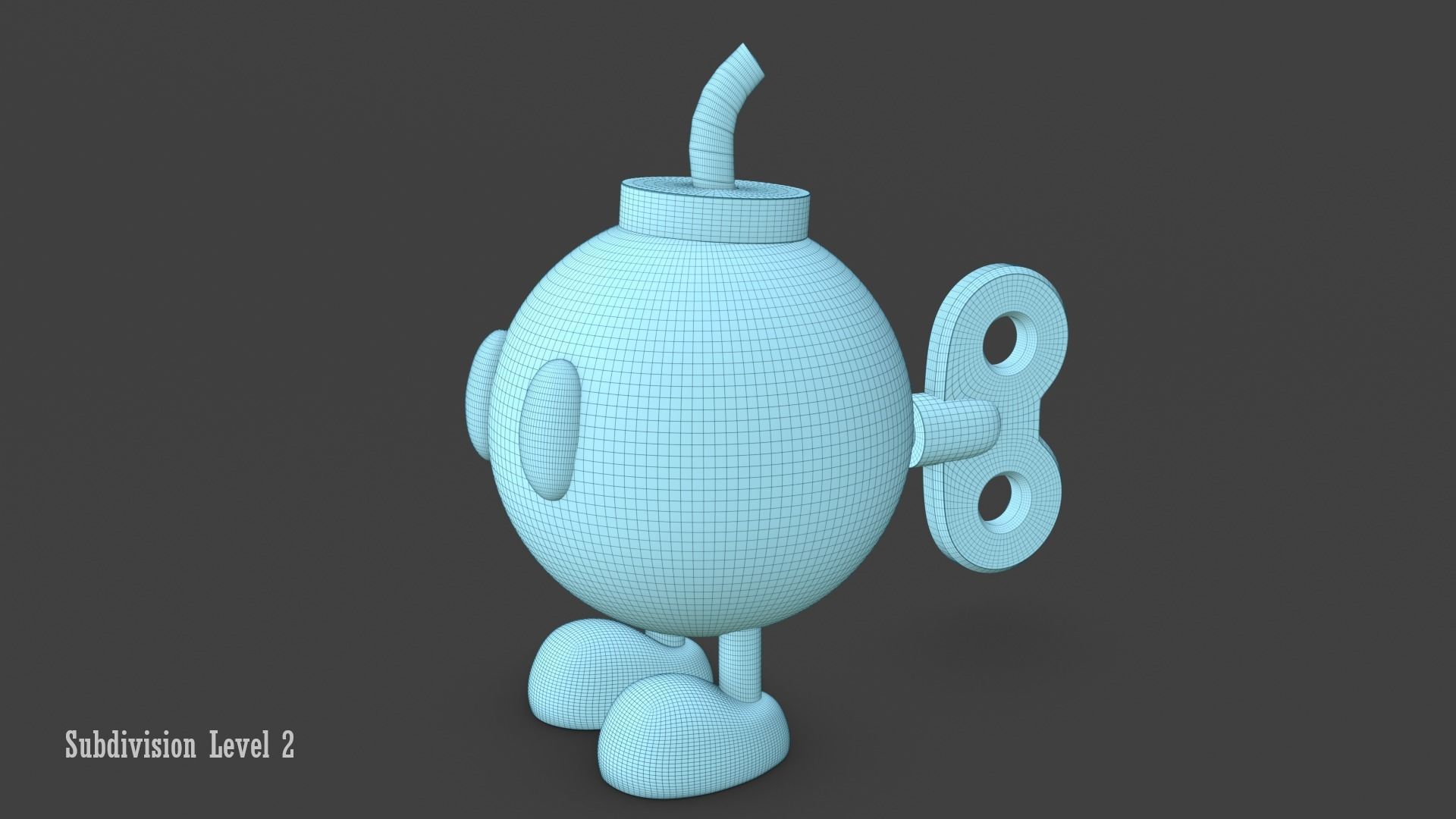 Bob-Omb bomb Low-poly 3D model_11