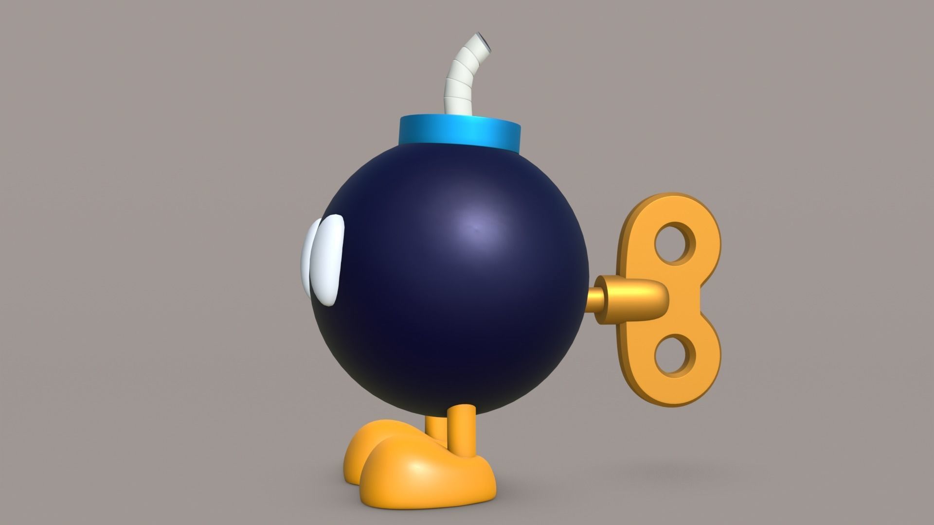 Bob-Omb bomb Low-poly 3D model_6