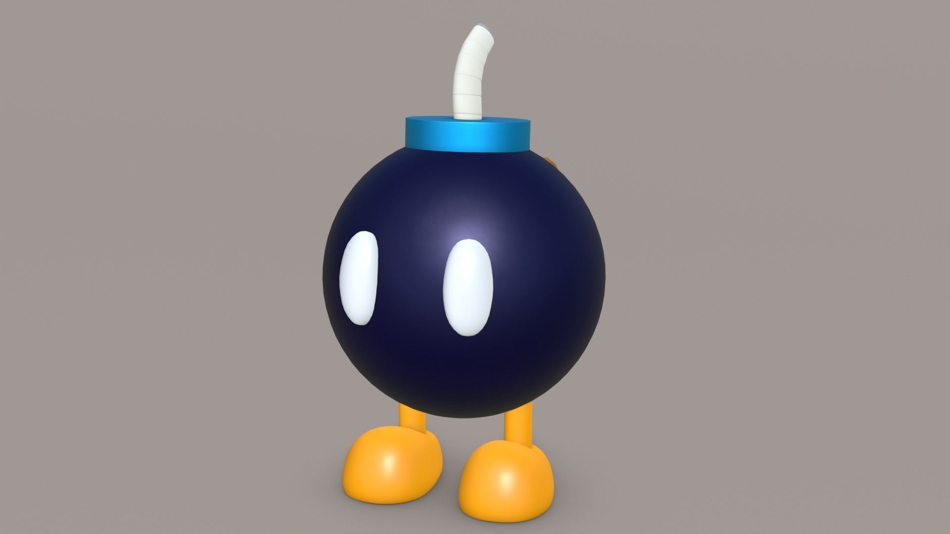 Bob-Omb bomb Low-poly 3D model_2