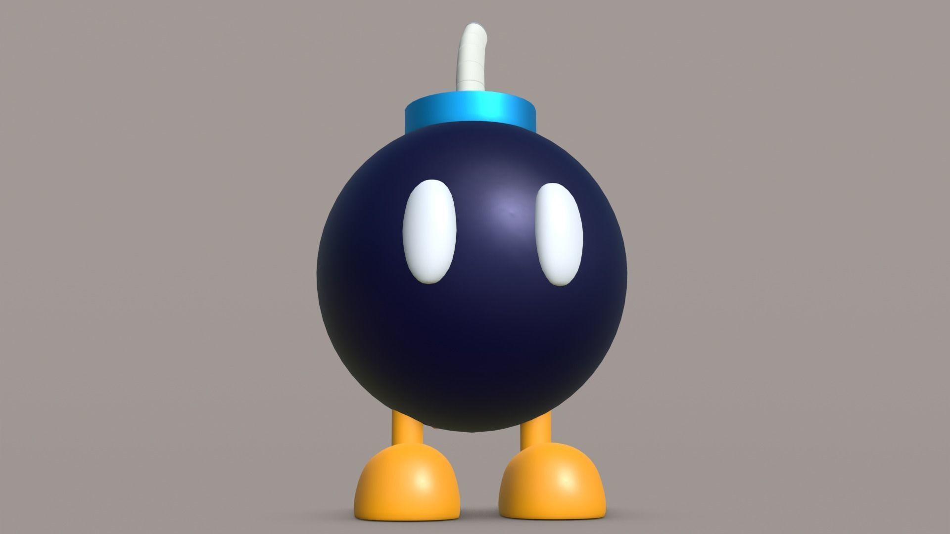 Bob-Omb bomb Low-poly 3D model_7